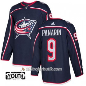 Barn Ishockey Blue Jackets Tröja Artemi Panarin 9 Adidas 2017-2018 Marinblå Authentic